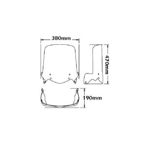 Parabrisas con guardamanos f BMW 650 gs 04-07